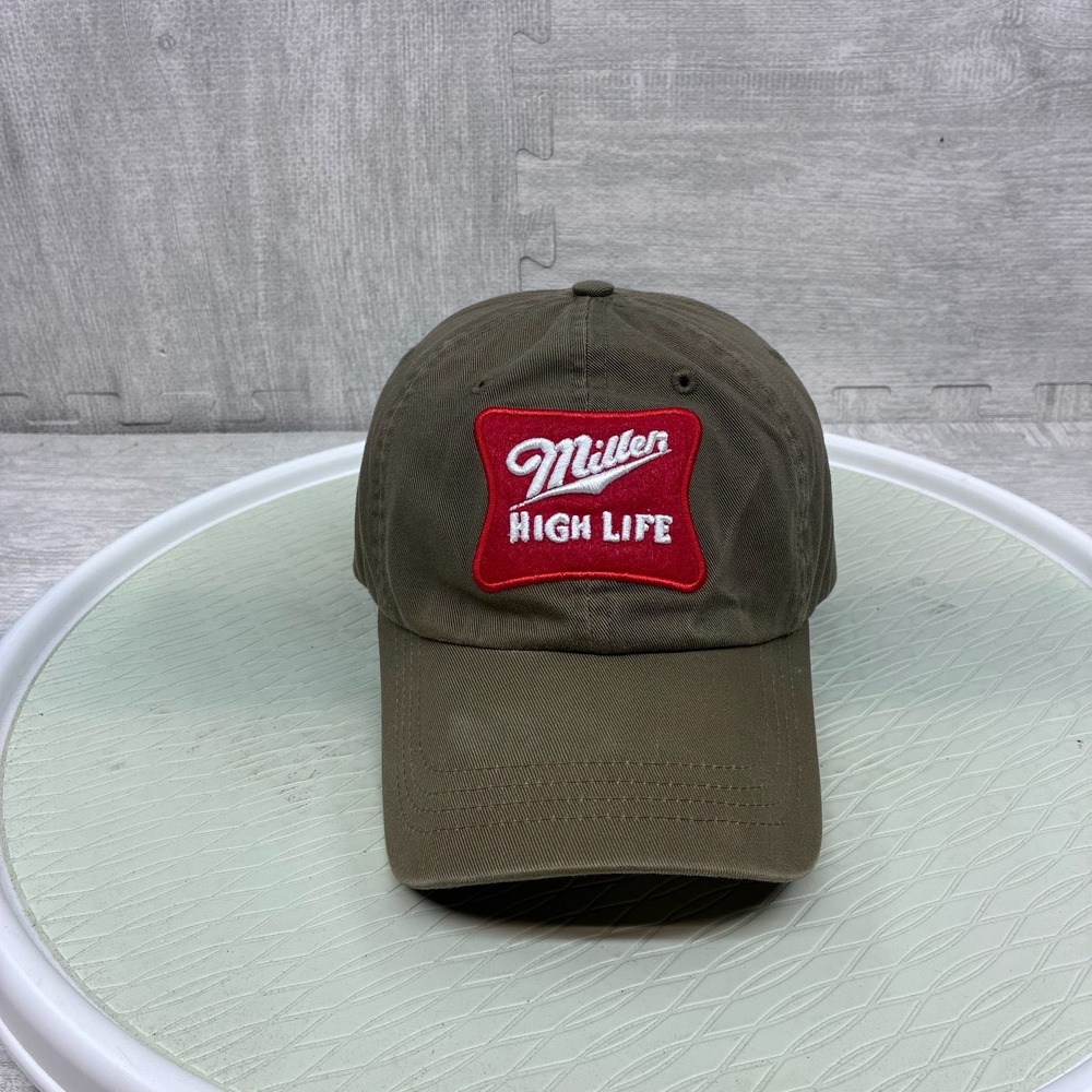 Miller High Life Hat Mens Brown Champagne of Beers Strapback Baseball Cap 18064